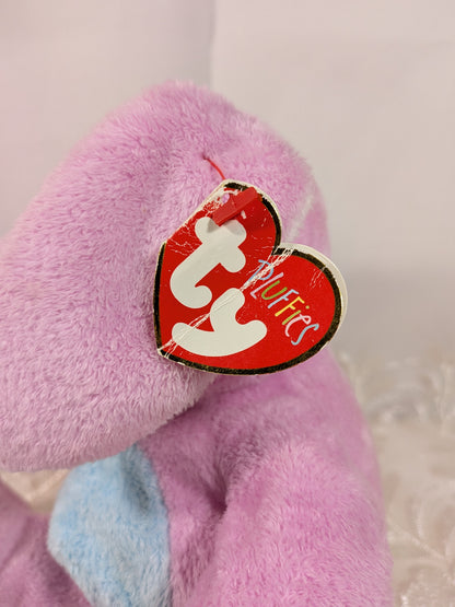 Ty Pluffies Collection - Twitchy The Purple And Blue Bunny Rabbit (10in) Non-mint Tag