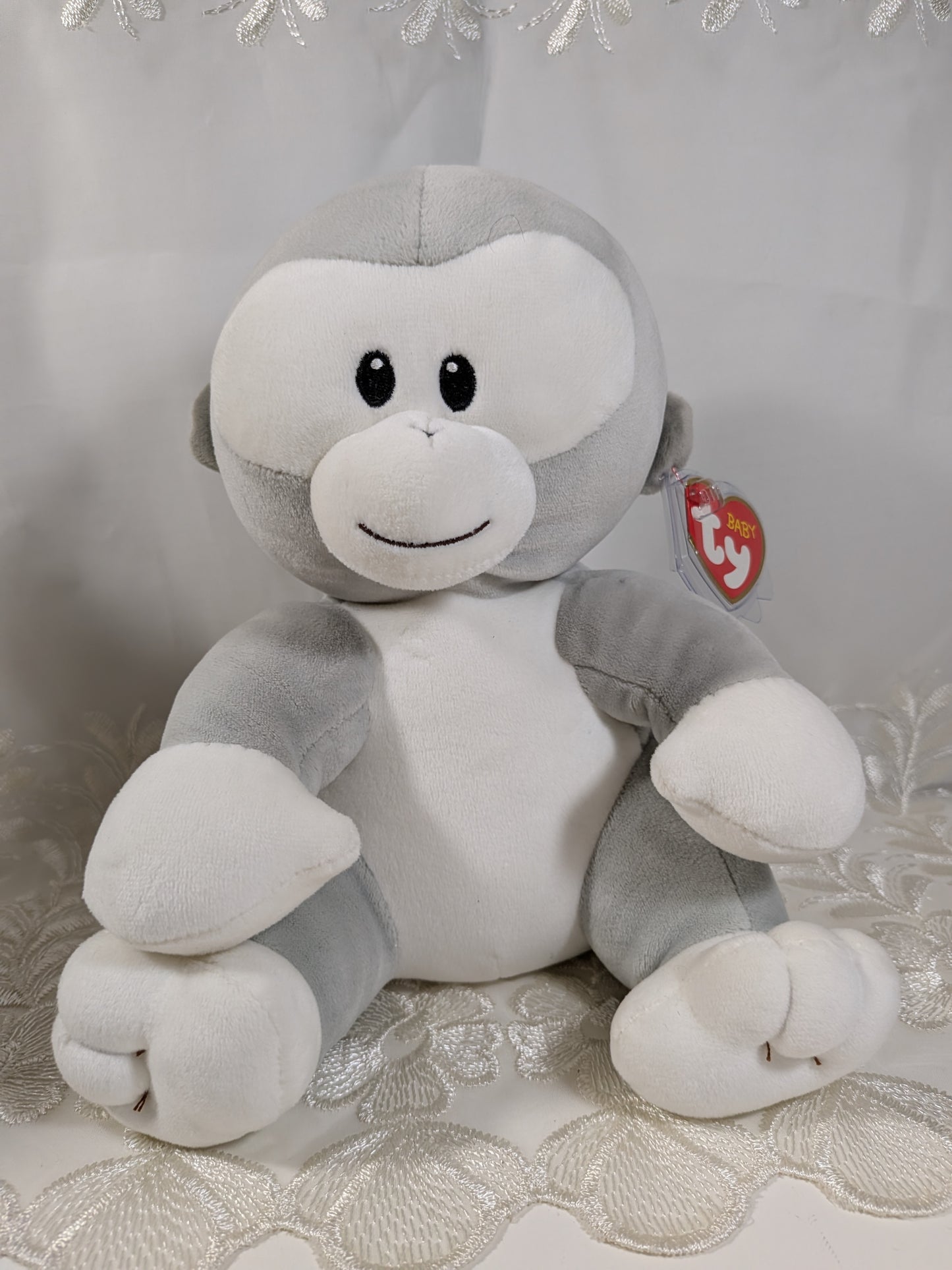 Ty Baby Collection - Pookie The Gray And White Monkey (9in)
