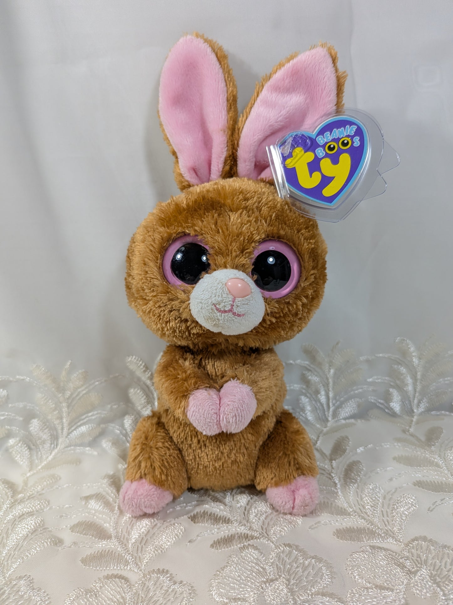 Ty Beanie Boo - Hopson The Bunny (6in) *Rare* First Gen, Purple Tag