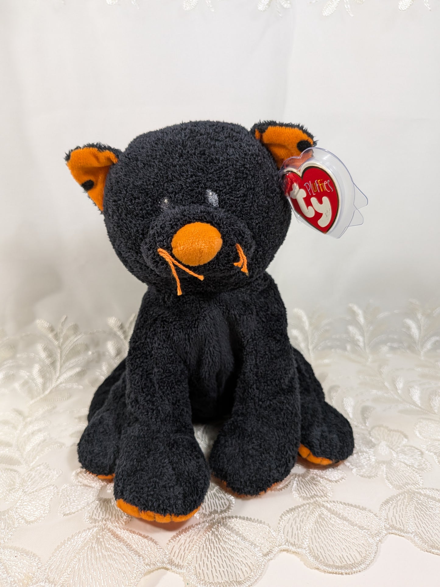 Ty Pluffies Collection - Trickery The Black Halloween Cat (10in) Near Mint Tag