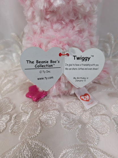 Ty Beanie Boo - Twiggy The Pink Owl (6in)