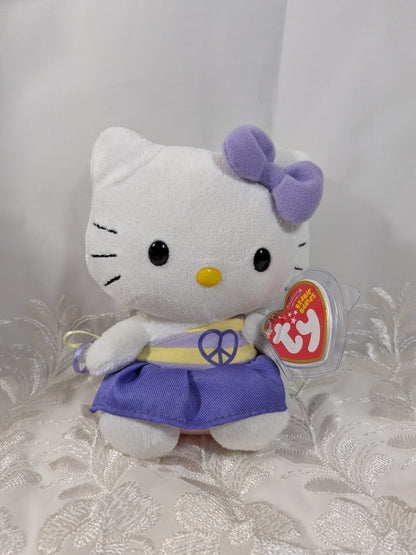 Ty Beanie Baby - Hello Kitty In Purple Peace Dress (6In)