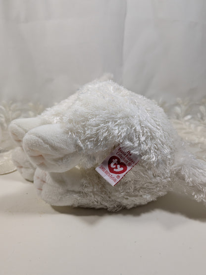 Ty Beanie Buddy - Fancy The White Cat (9.5in) Non-mint Tag