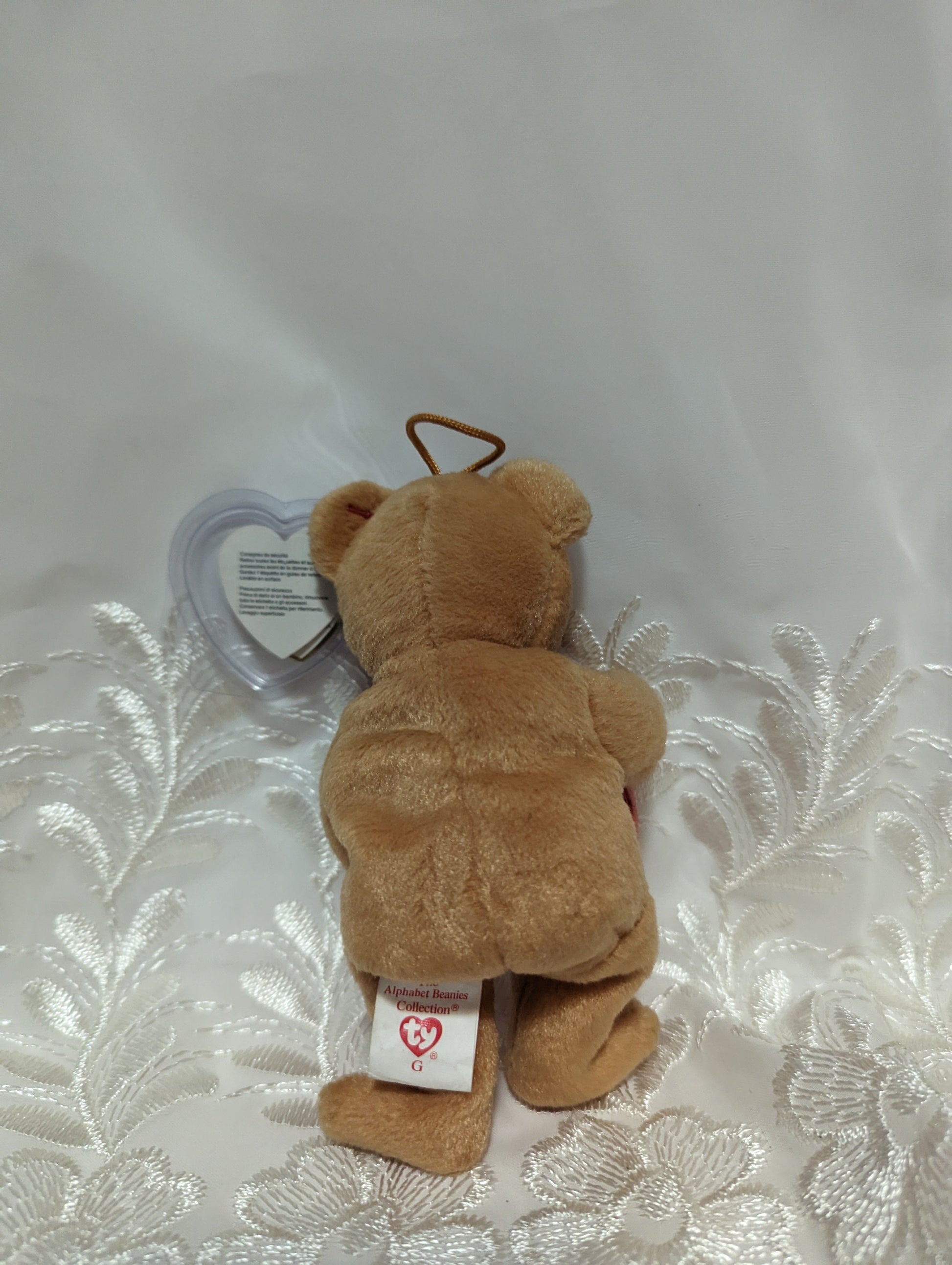Ty Alphabet Beanies - G The Bear (6in) Creased Tag - Vintage Beanies Canada