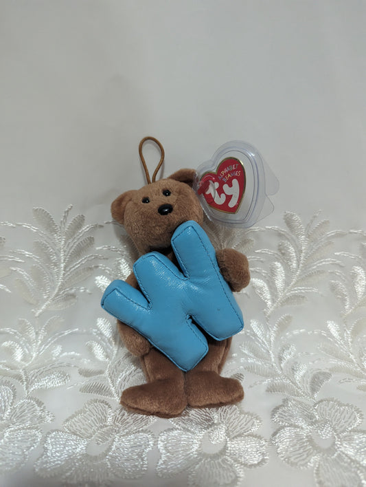 Ty Alphabet Beanies - W The Bear (6in) Near Mint - Vintage Beanies Canada