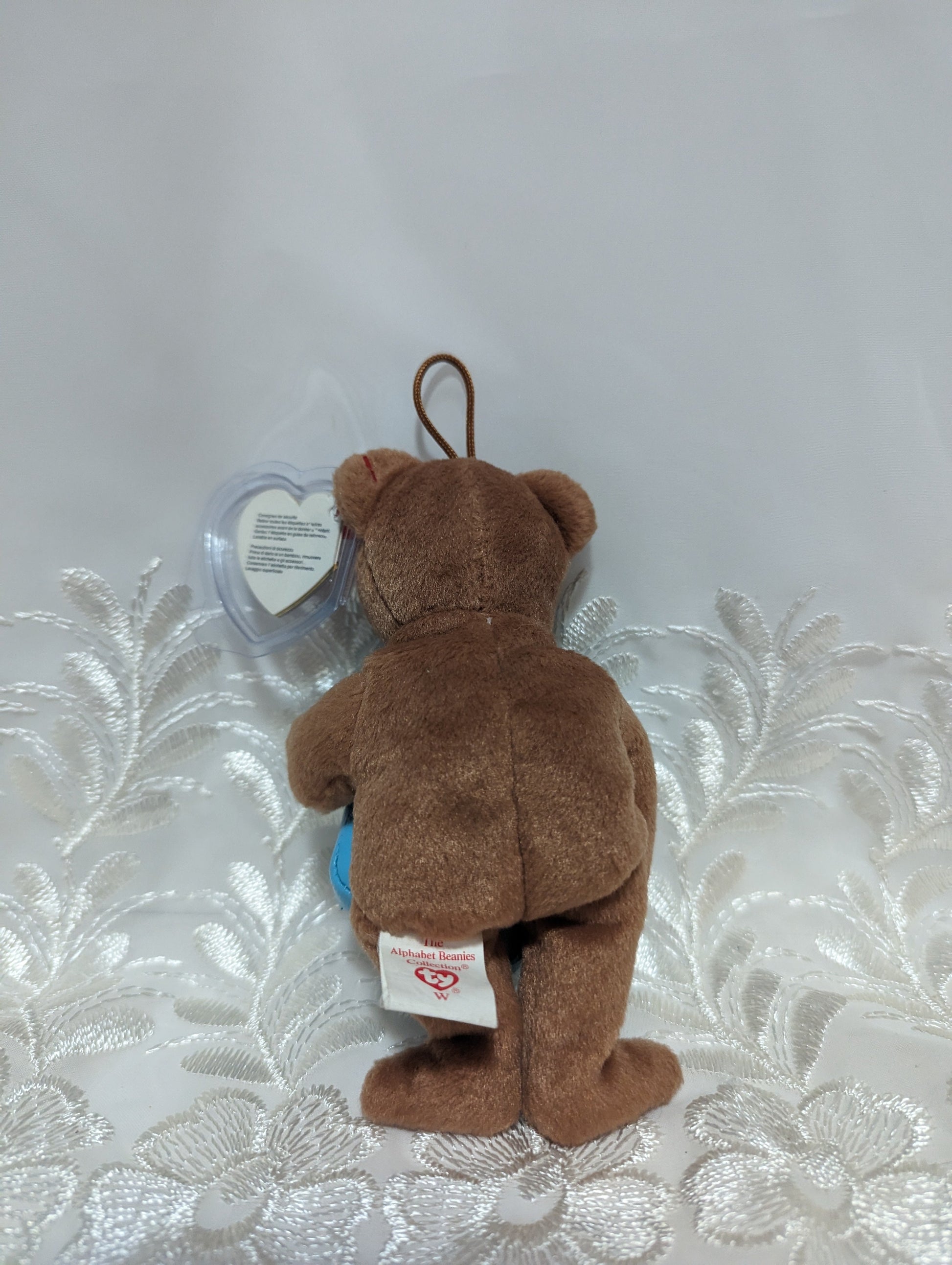 Ty Alphabet Beanies - W The Bear (6in) Near Mint - Vintage Beanies Canada