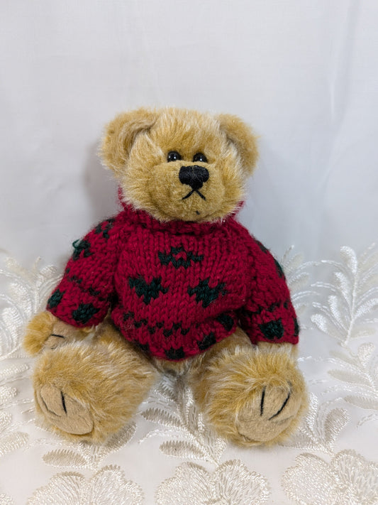 Ty Attic Treasure - Bearkhardt the Bear With Red Sweater (8in) No Tag - Vintage Beanies Canada
