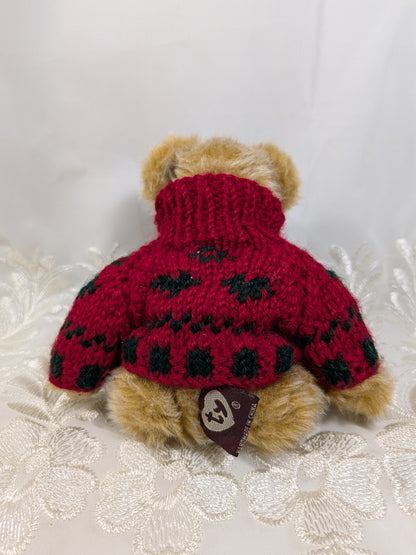 Ty Attic Treasure - Bearkhardt the Bear With Red Sweater (8in) No Tag - Vintage Beanies Canada
