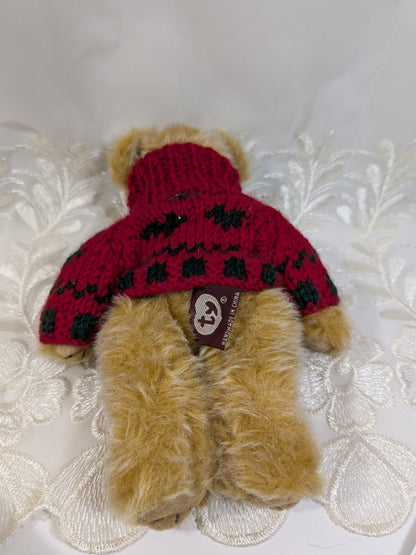 Ty Attic Treasure - Bearkhardt the Bear With Red Sweater (8in) No Tag - Vintage Beanies Canada