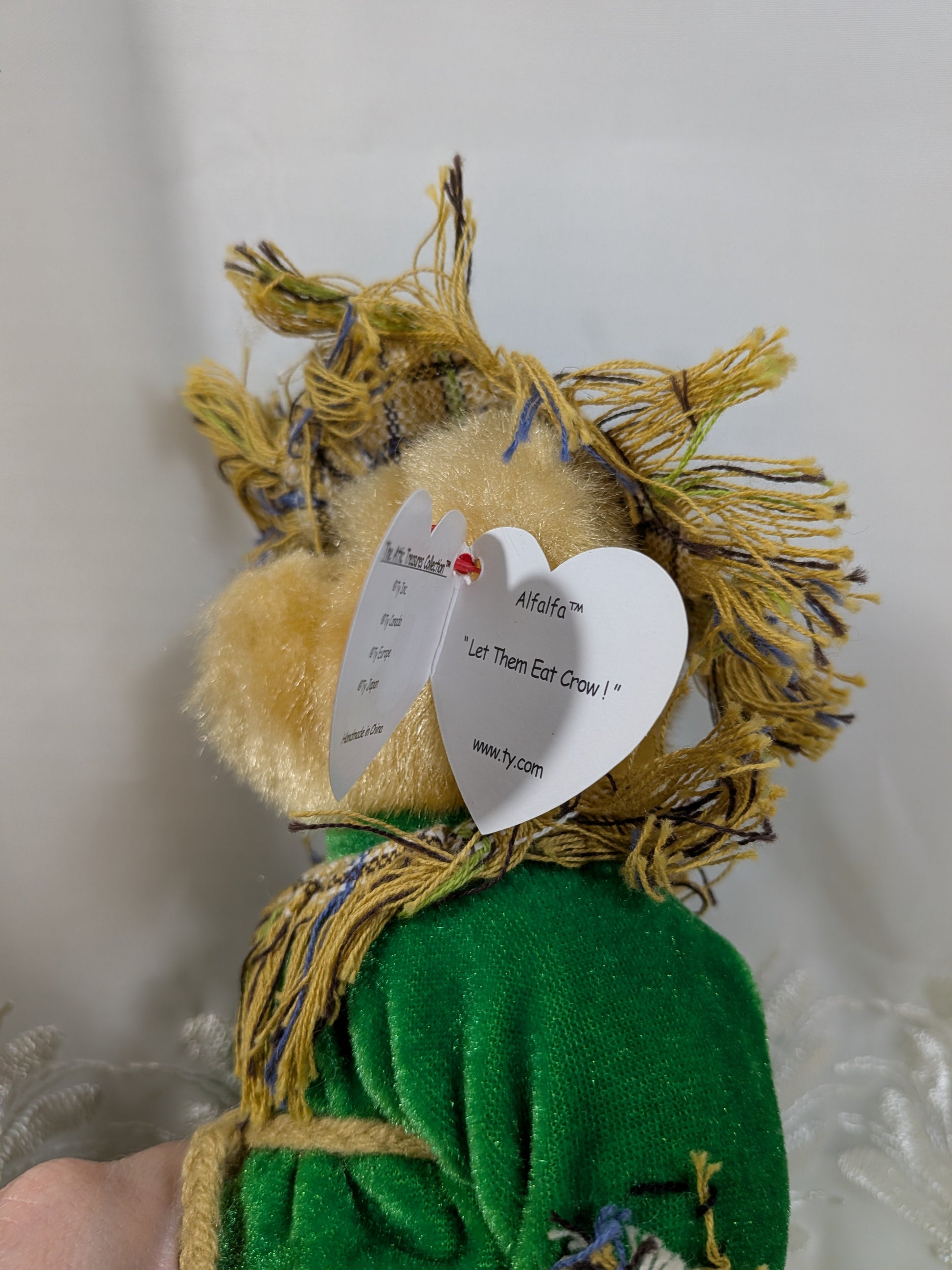 Ty Attic Treasure Collection - Alfalfa The Scarecrow Bear (8in) - Vintage Beanies Canada
