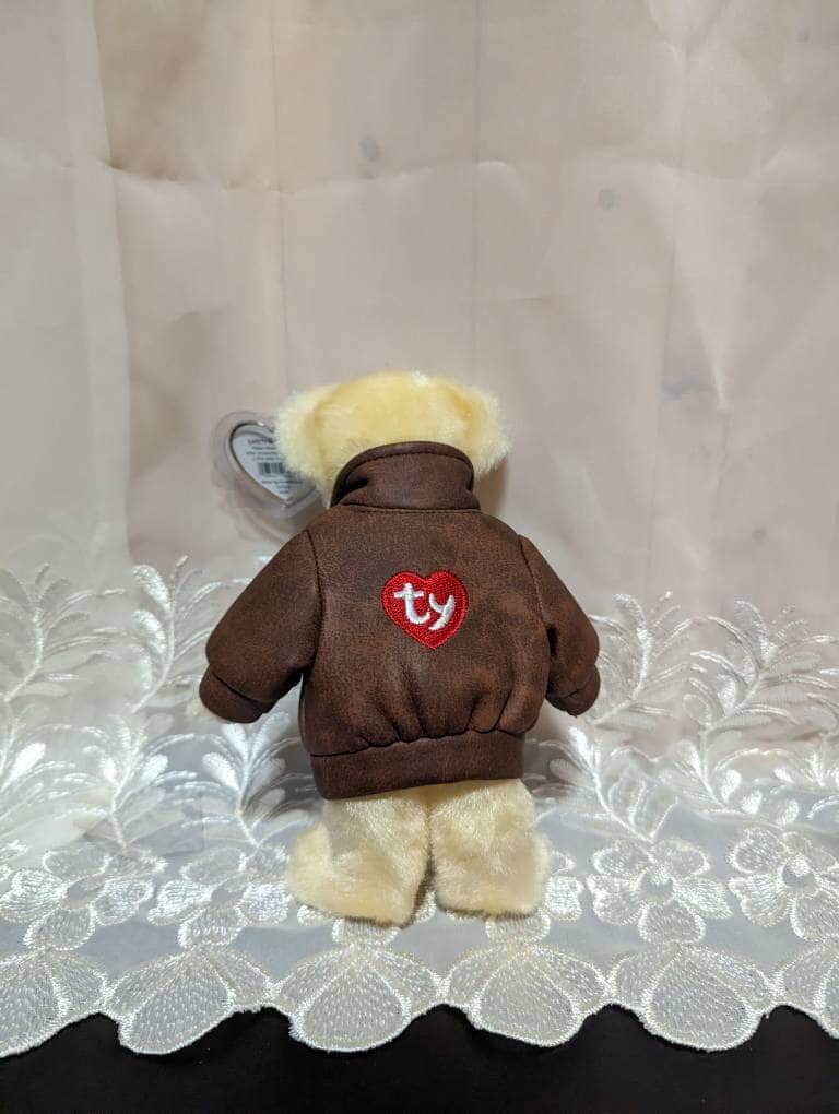 Ty Attic Treasure Collection - Baron The Bear With Brown Ty Jacket (9in) - Vintage Beanies Canada