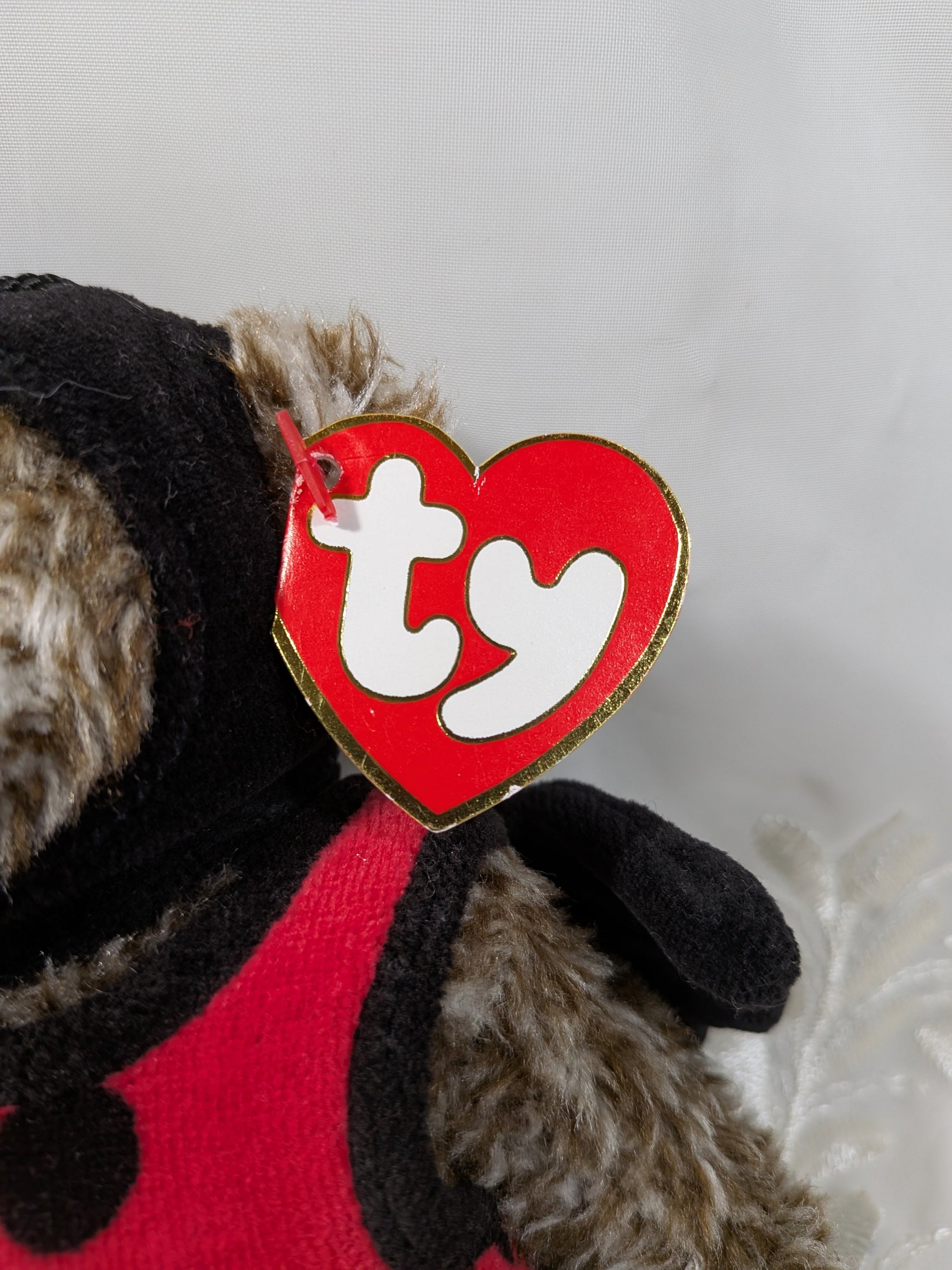 Ty Attic Treasure Collection - Bugsy The Bear Ladybug Outfit (8in) - Vintage Beanies Canada