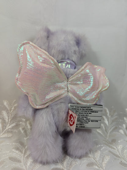 Ty Attic Treasure Collection - Cassia The Purple Angel Bear (8in) - Vintage Beanies Canada