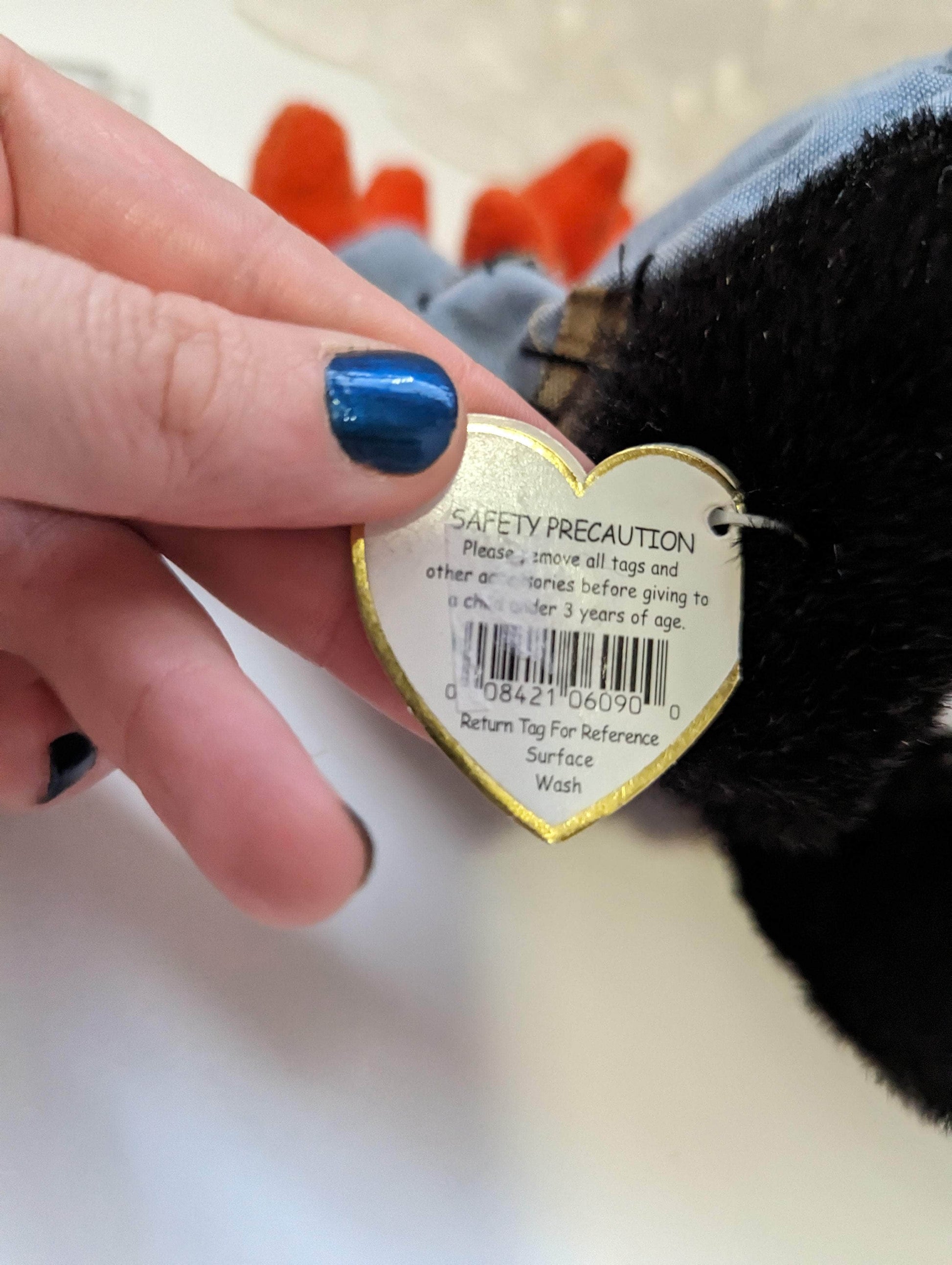 Ty Attic Treasure Collection - Cawley The Crow In Overalls (7in) - Vintage Beanies Canada