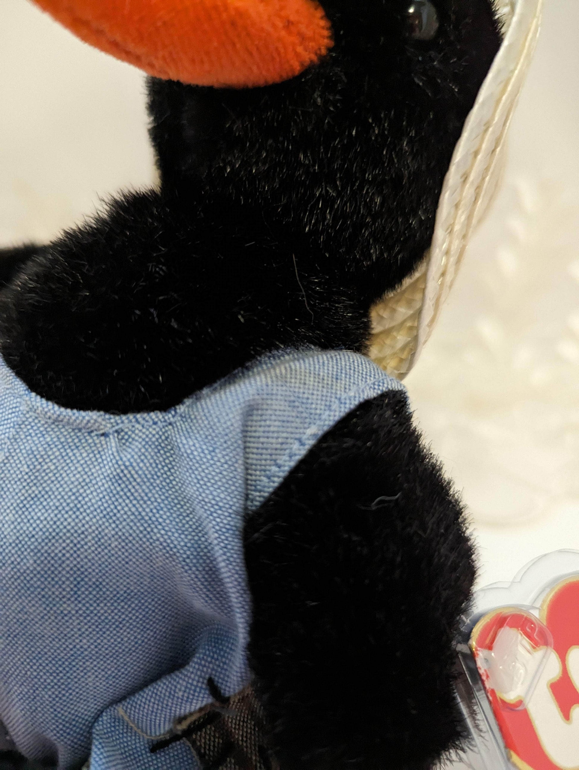Ty Attic Treasure Collection - Cawley The Crow In Overalls (7in) - Vintage Beanies Canada