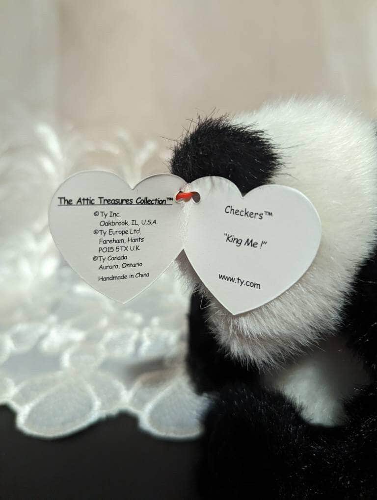 TY Attic Treasure Collection - Checkers The Panda Bear (8in) - Vintage Beanies Canada