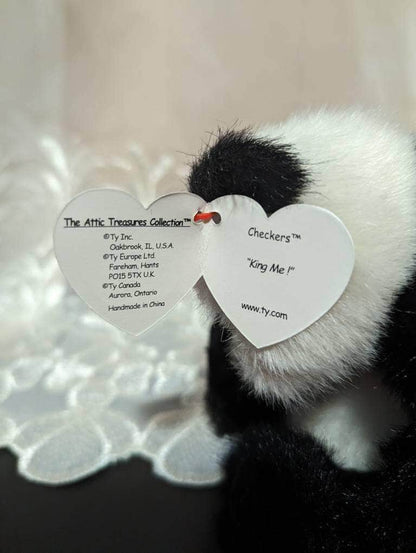 TY Attic Treasure Collection - Checkers The Panda Bear (8in) - Vintage Beanies Canada
