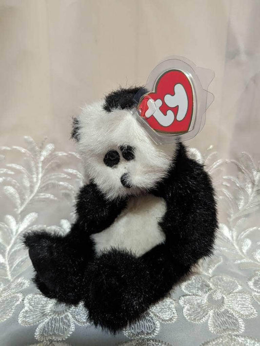 TY Attic Treasure Collection - Checkers The Panda Bear (8in) - Vintage Beanies Canada