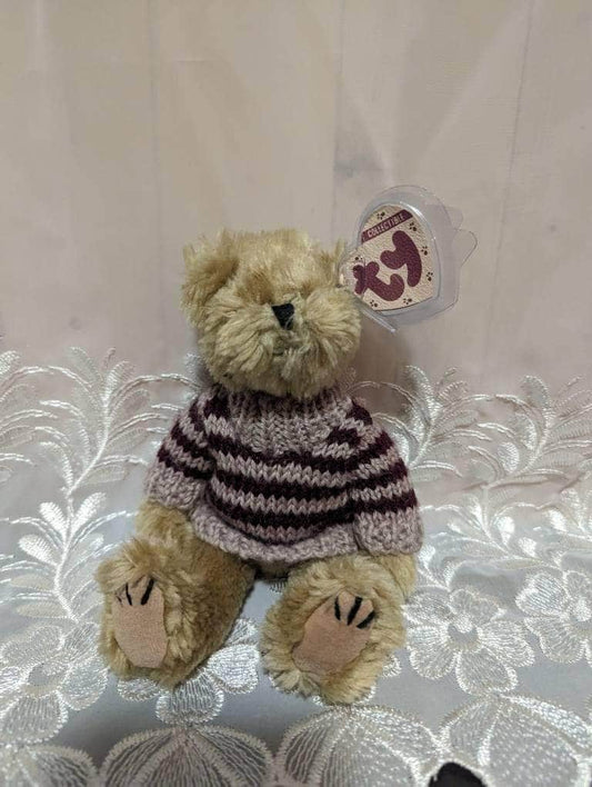 TY Attic Treasure Collection - Chelsea The Bear With Sweater (8.5in) - Vintage Beanies Canada