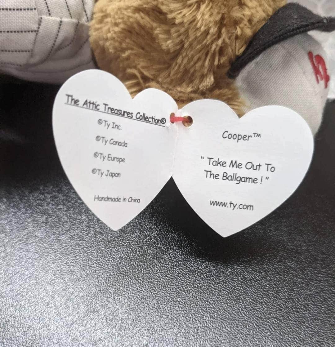 Ty Attic Treasure Collection - Cooper The Baseball Bear (8in) - Vintage Beanies Canada