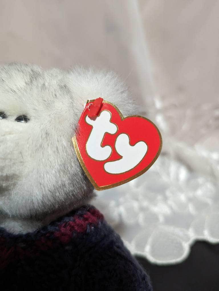 Ty Attic Treasure Collection - Fairbanks The Teddy Bear With Knitted Sweater (9in) - Vintage Beanies Canada