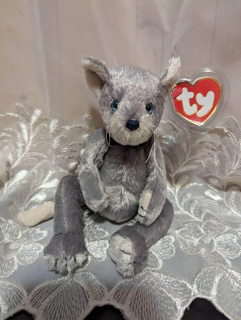 TY Attic Treasure Collection - Fairchild The Gray Cat (8in) - Vintage Beanies Canada
