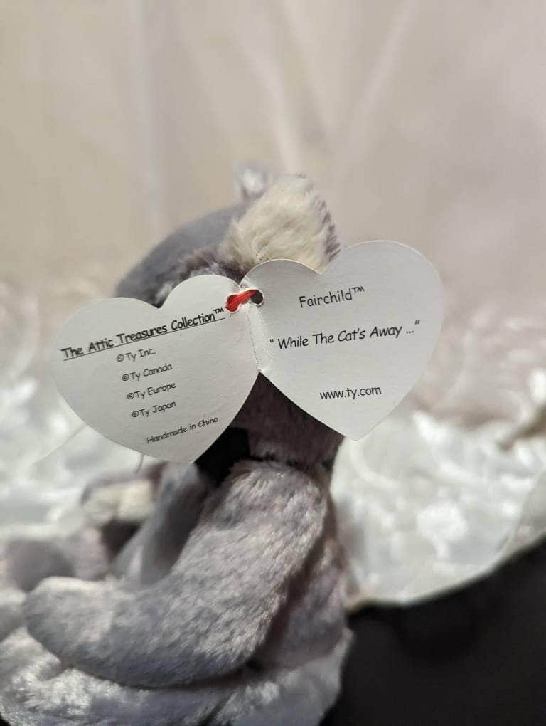 TY Attic Treasure Collection - Fairchild The Gray Cat (8in) - Vintage Beanies Canada