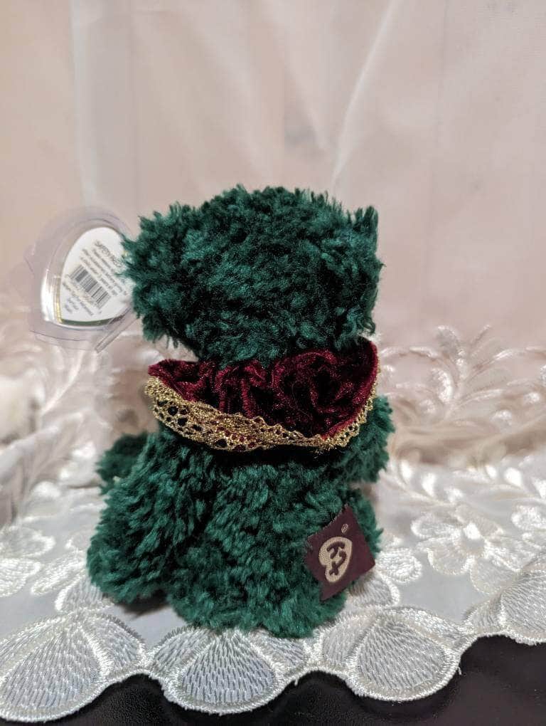 Ty Attic Treasure Collection - Laurel The Green Christmas Bear (8in) - Vintage Beanies Canada