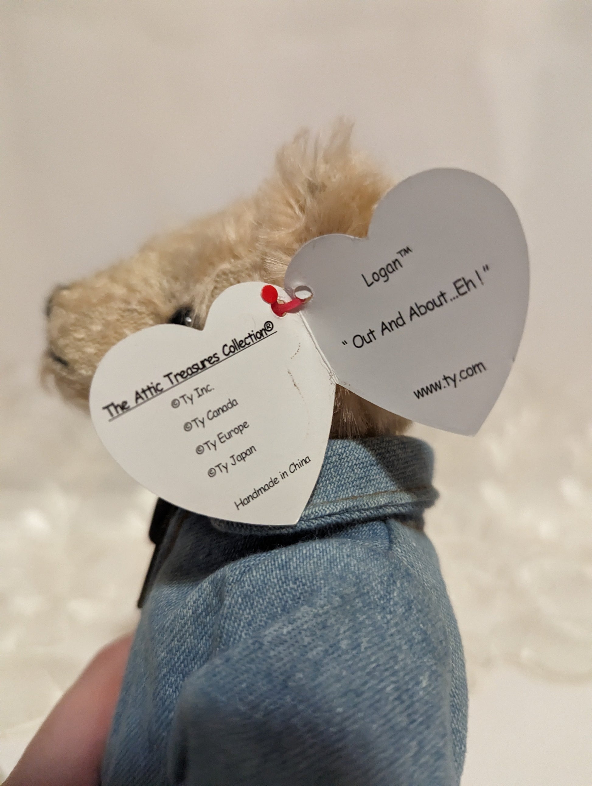 TY Attic Treasure Collection - Logan The Canadian Bear (8in) - Vintage Beanies Canada