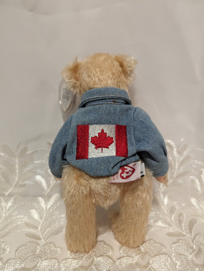 TY Attic Treasure Collection - Logan The Canadian Bear (8in) - Vintage Beanies Canada