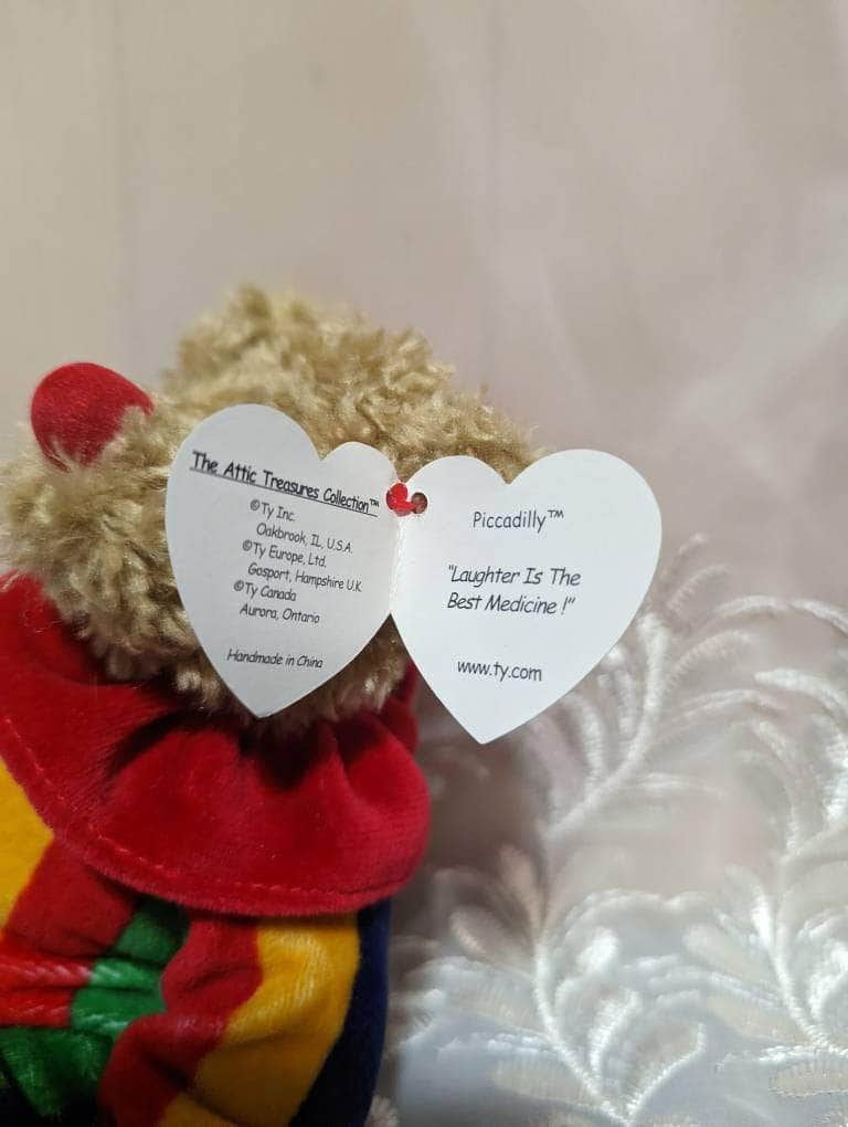 TY Attic Treasure Collection - Piccadilly The Clown Bear (8.5in) - Vintage Beanies Canada