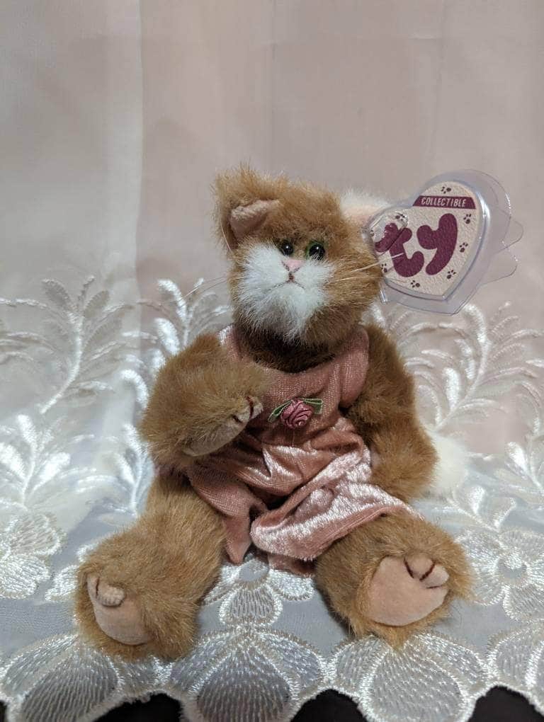 TY Attic Treasure Collection - Pouncer The Orange Cat (8.5in) - Vintage Beanies Canada