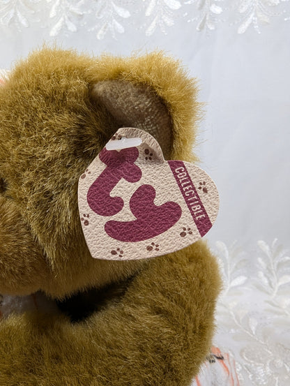 Ty Attic Treasure Collection - Precious The Bear Holding A Pillow (11in) - Vintage Beanies Canada