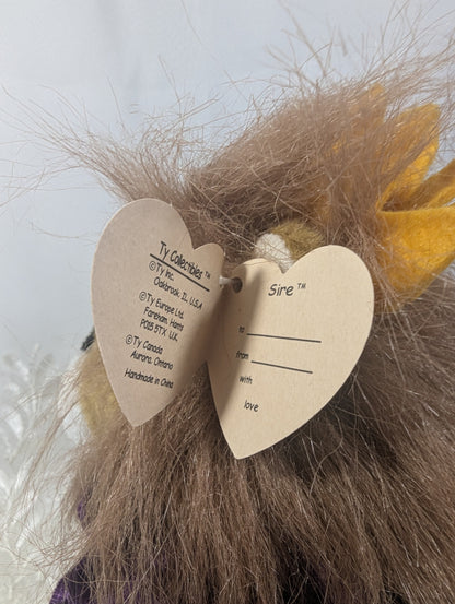 Ty Attic Treasure Collection - Sire The King Lion With Purple Cape (12in) - Vintage Beanies Canada