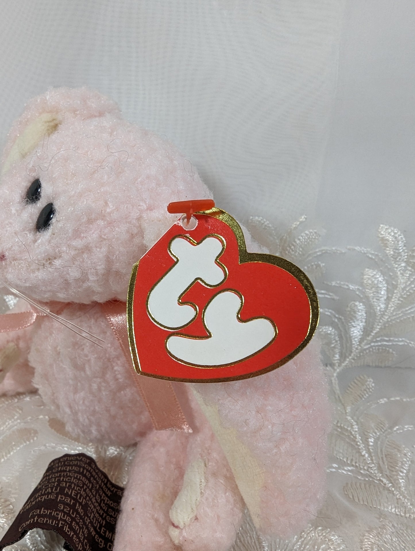 Ty Attic Treasure - Strawbunny The Pink Bunny Rabbit (8in) - Vintage Beanies Canada