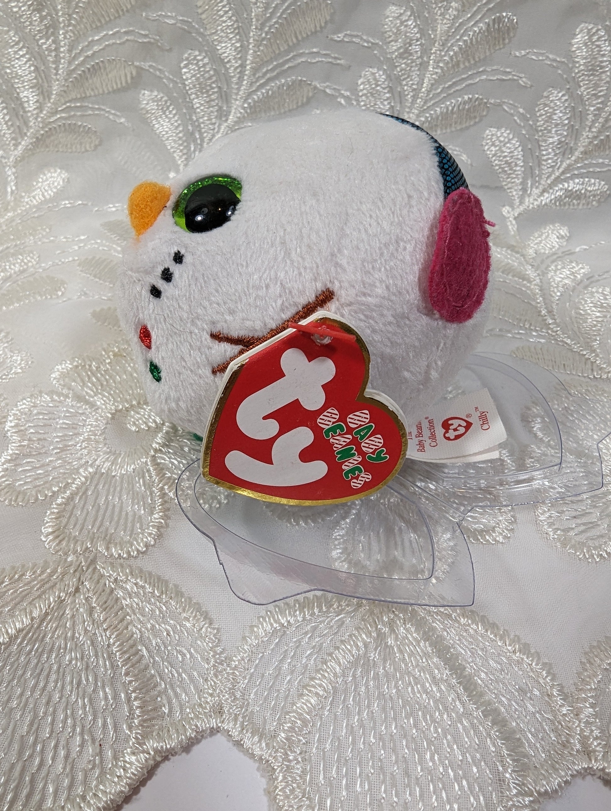 Ty Baby Beanie - Chilly The Snowman (3in) - Vintage Beanies Canada