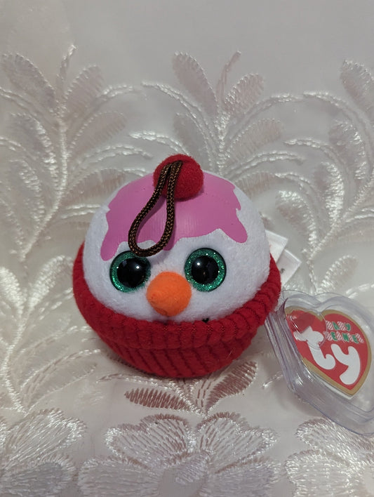 Ty Baby Beanies - Flakes the Snowman Sundae (3in) - Vintage Beanies Canada