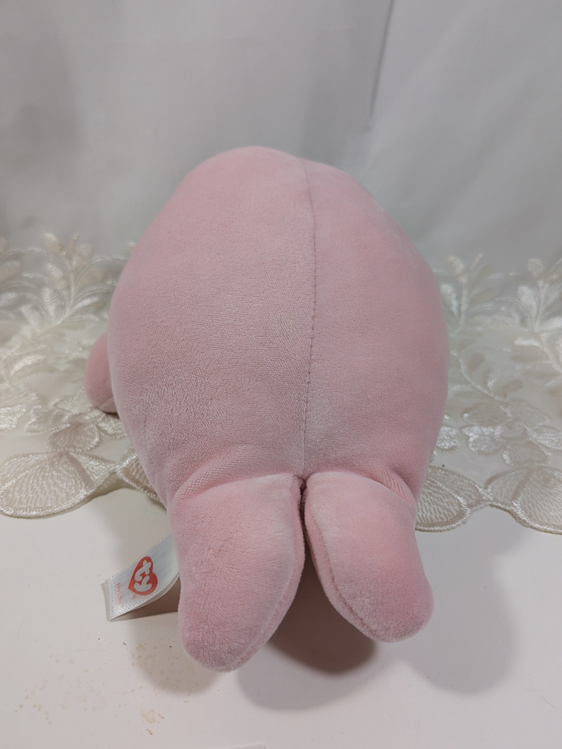 Ty Baby Collection - Doodles the pink seal (10in) No Tag - Vintage Beanies Canada