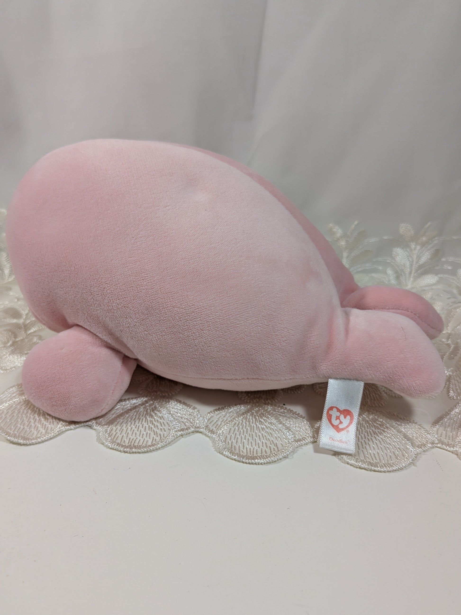 Ty Baby Collection - Doodles the pink seal (10in) No Tag - Vintage Beanies Canada