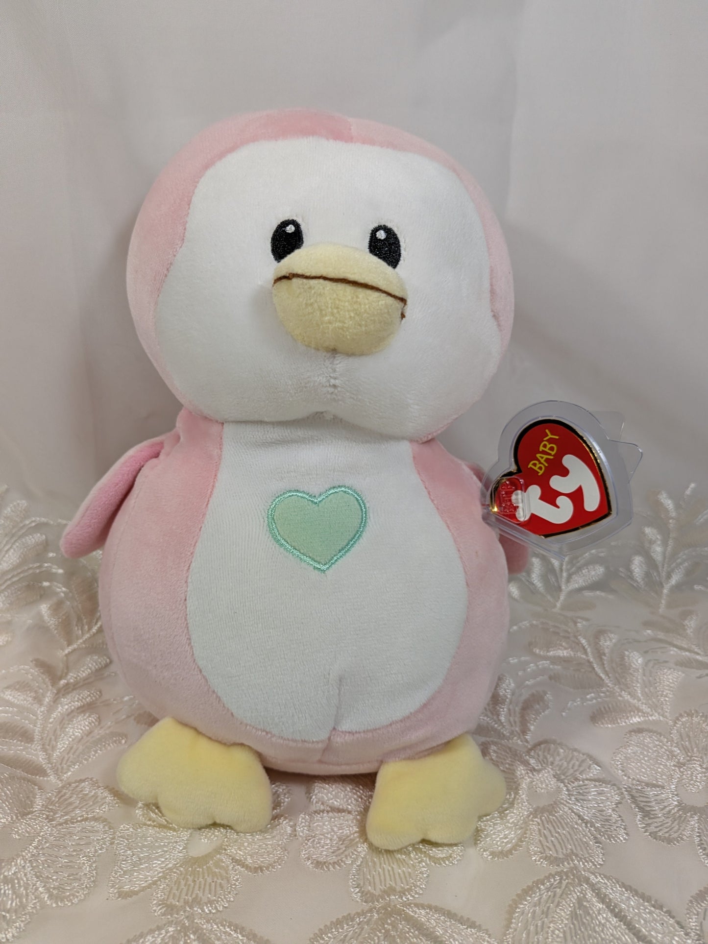 TY Baby Collection - Penny the Pink Penguin (8 In) - Vintage Beanies Canada