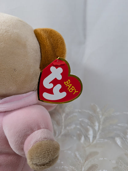 Ty Baby Collection - PJ Bear Pink The Pink Bear (6in) - Vintage Beanies Canada