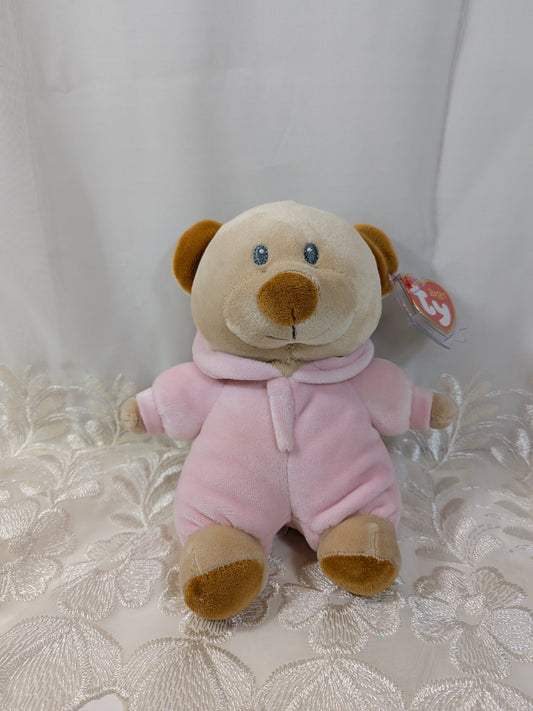 Ty Baby Collection - PJ Bear Pink The Pink Bear (6in) - Vintage Beanies Canada