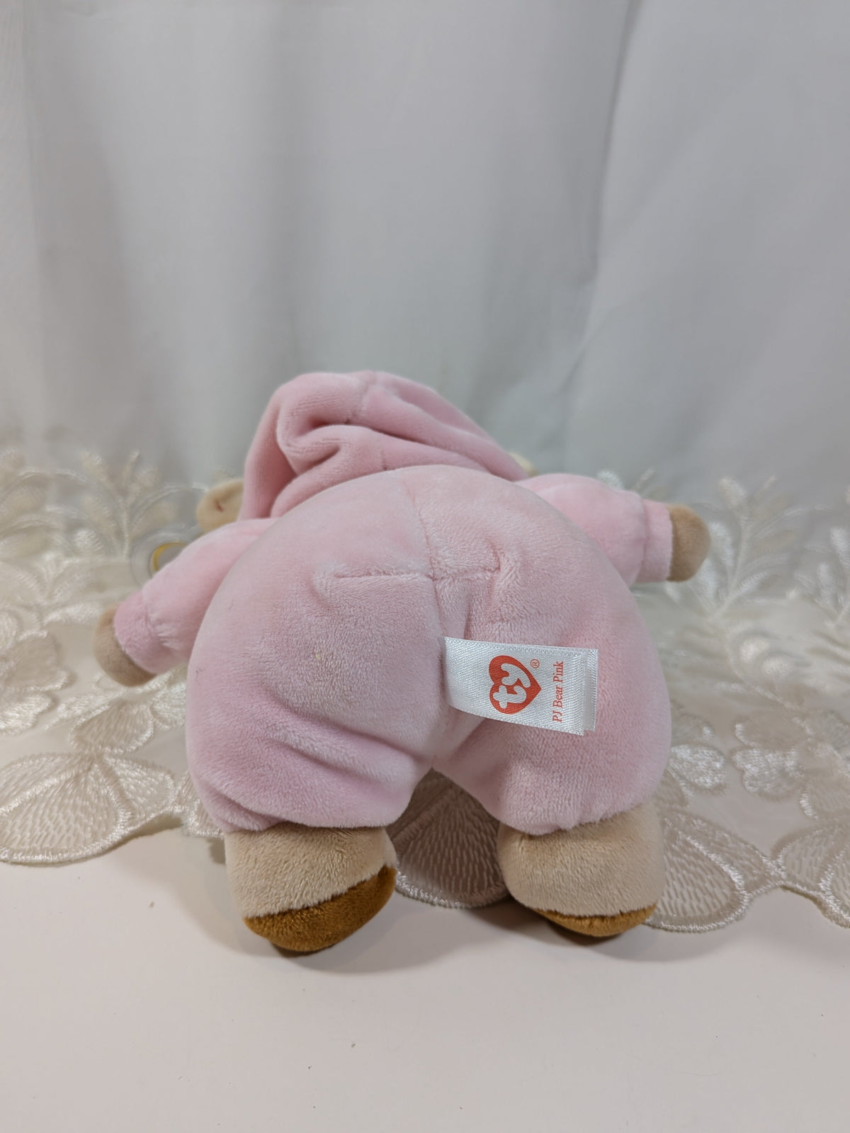 Ty Baby Collection - PJ Bear Pink The Pink Bear (6in) - Vintage Beanies Canada