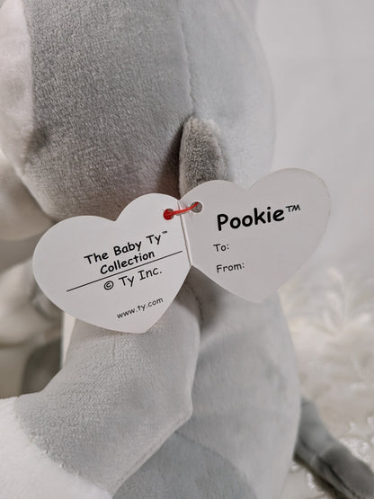 Ty Baby Collection - Pookie The Gray And White Monkey (9in) - Vintage Beanies Canada