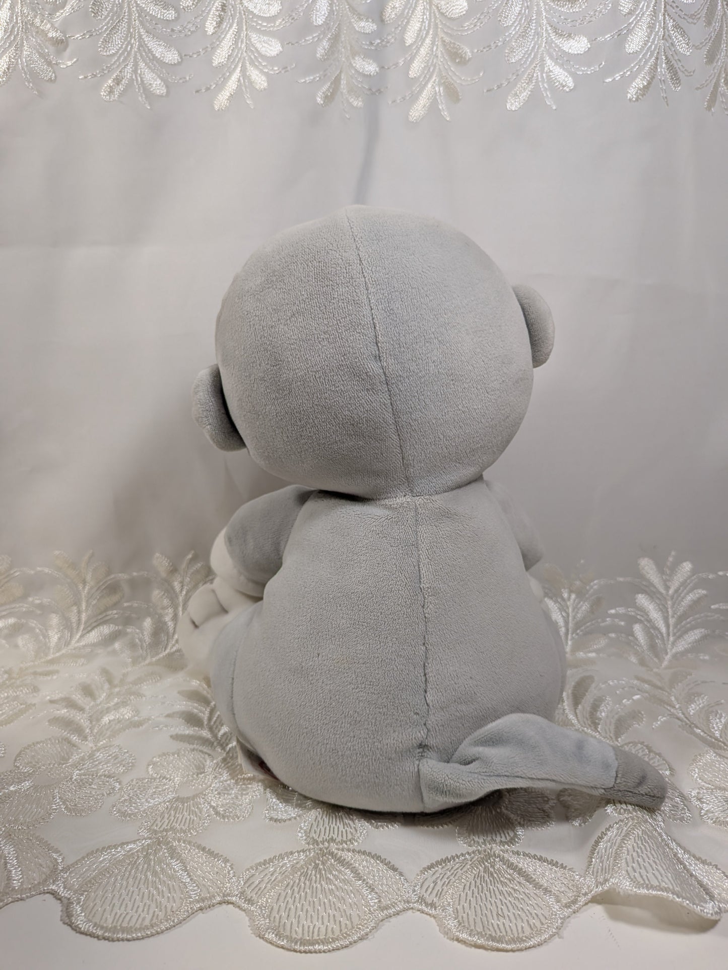 Ty Baby Collection - Pookie The Gray And White Monkey (9in) No Tag - Vintage Beanies Canada