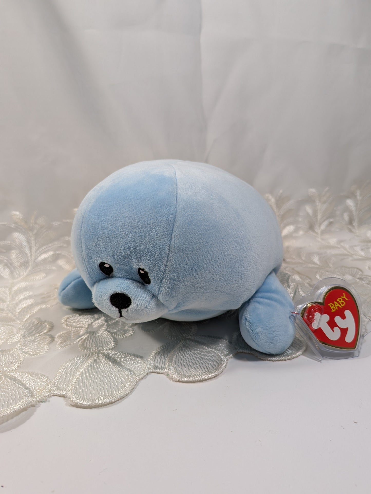 Ty Baby Collection - Squirt The Blue Seal (10in) - Vintage Beanies Canada