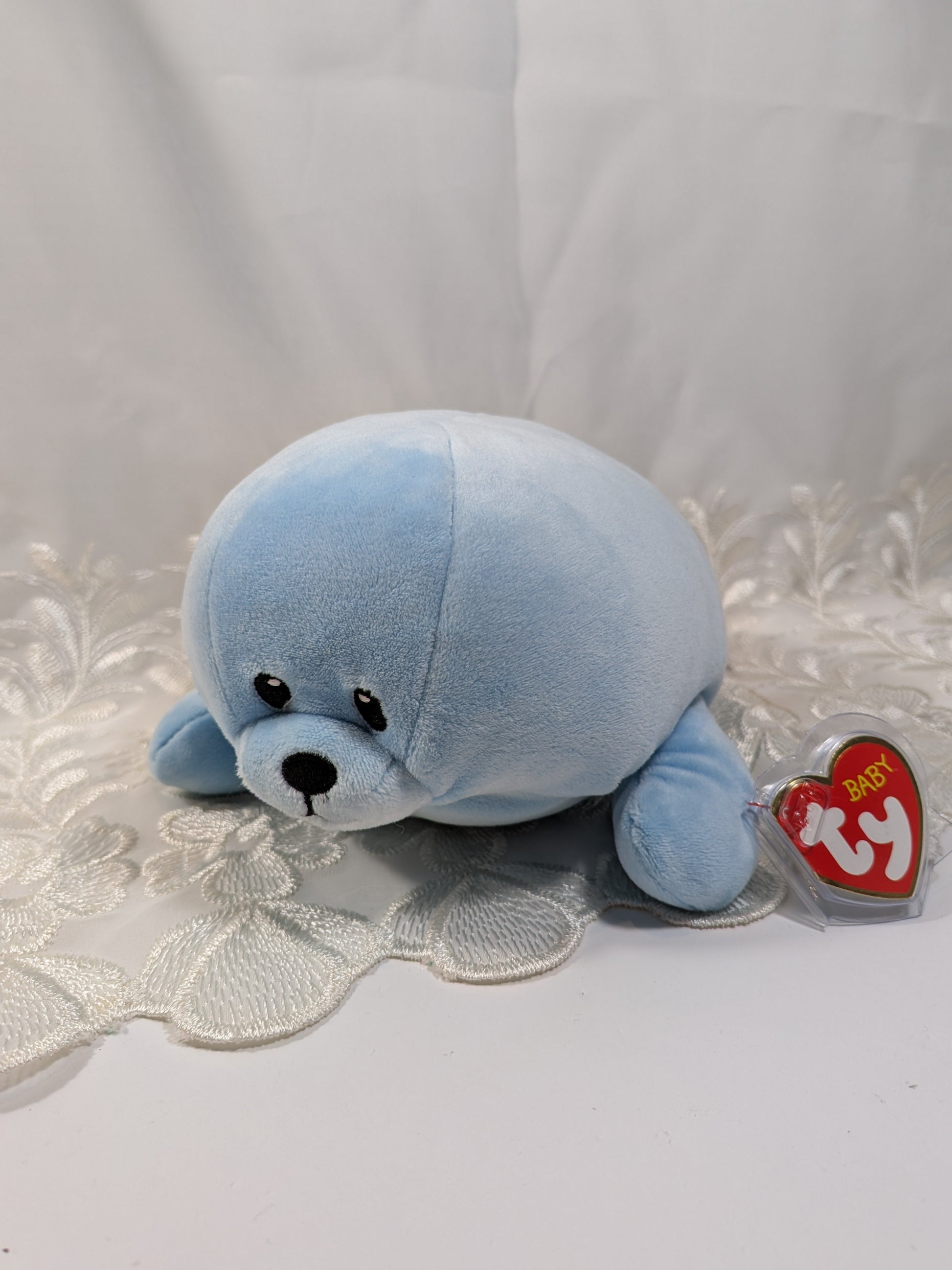 Ty Baby Collection - Squirt The Blue Seal (10in) - Vintage Beanies Canada