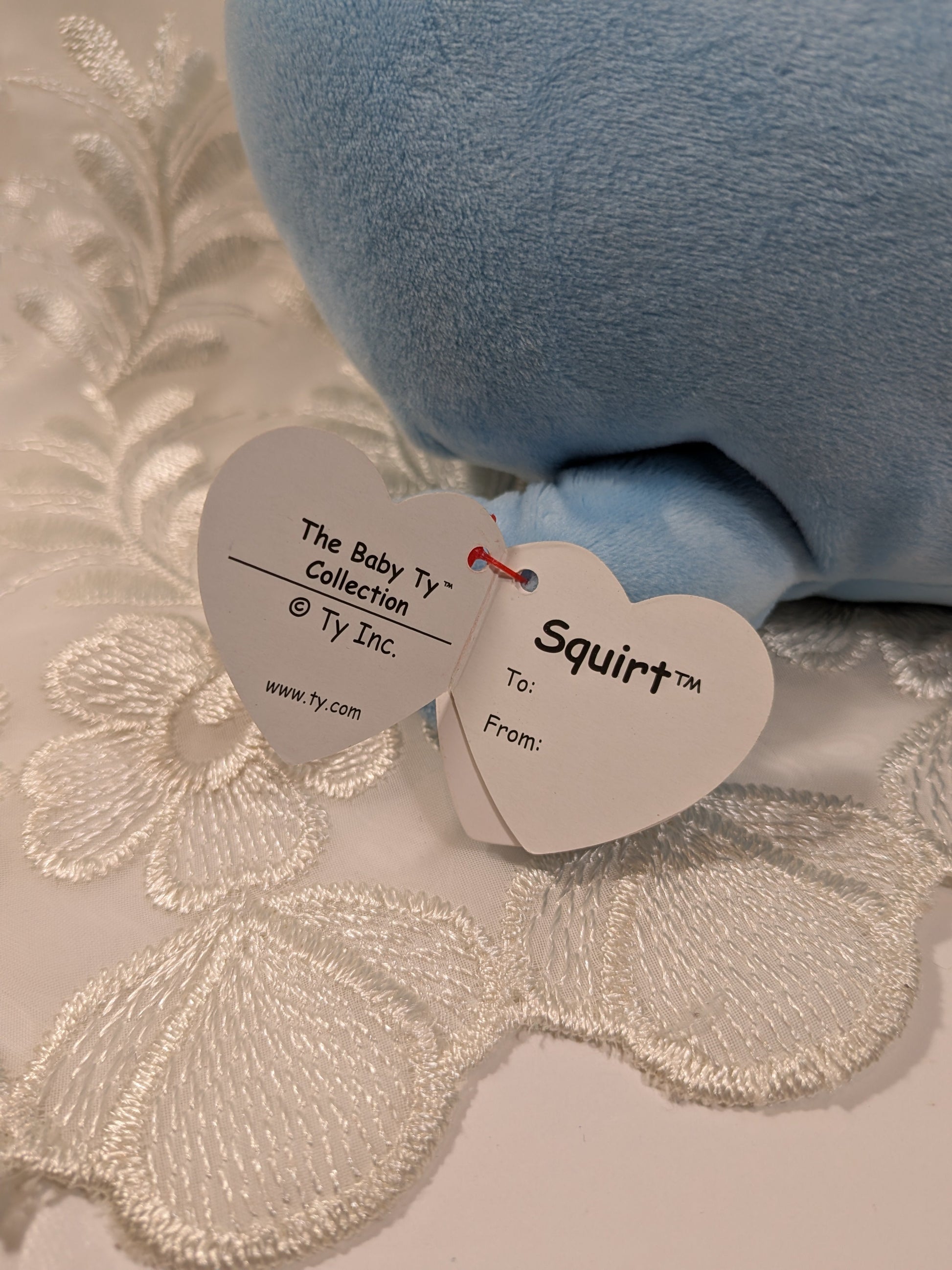 Ty Baby Collection - Squirt The Blue Seal (10in) - Vintage Beanies Canada