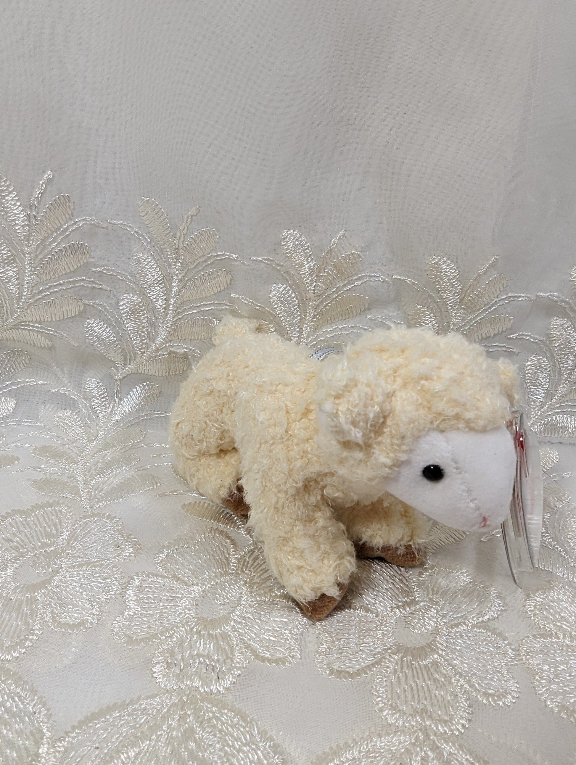 Ty Basket Beanies - Baashful The Lamb (5in) - Vintage Beanies Canada