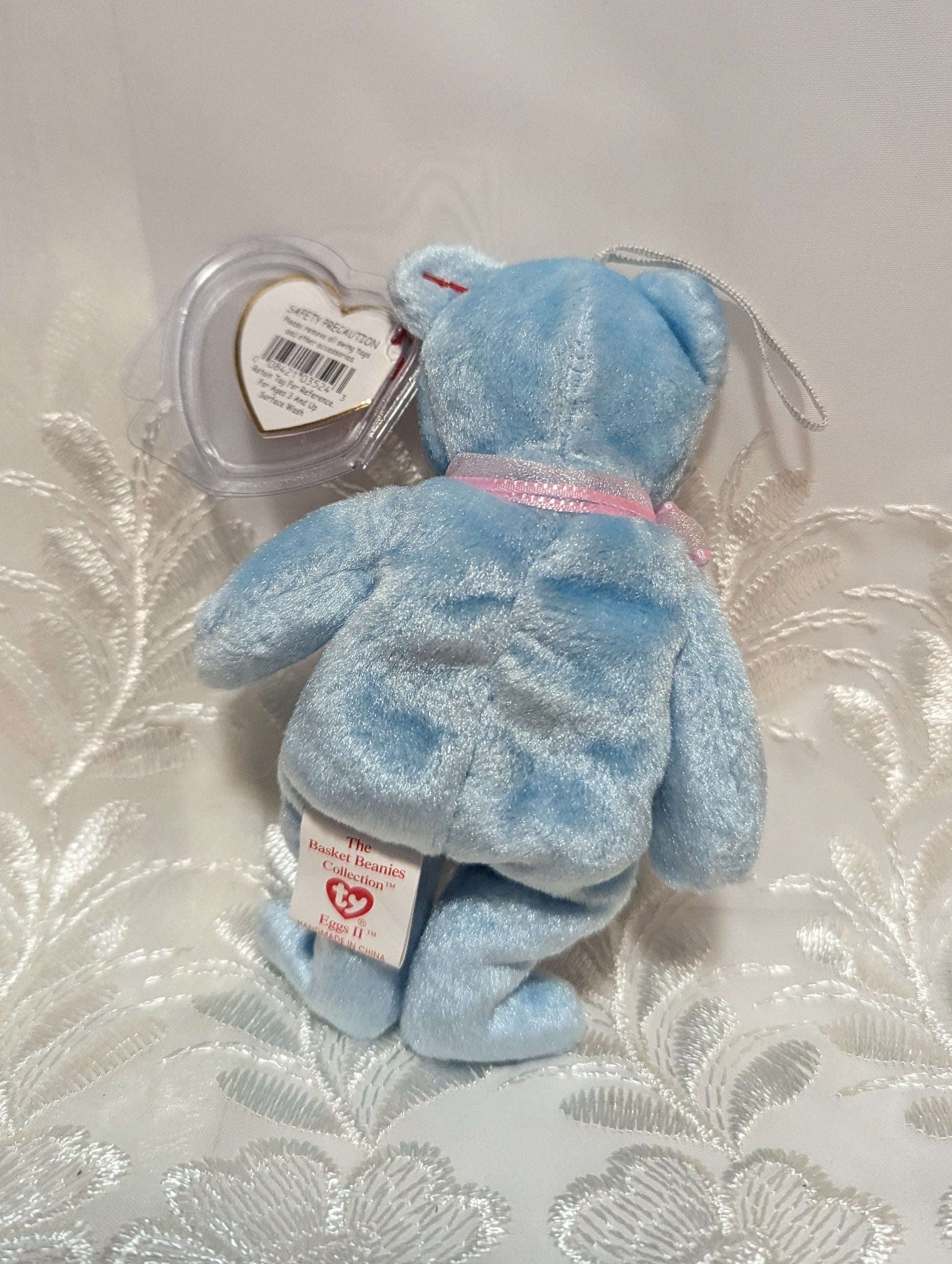 Ty Basket Beanies - Eggs II The Blue Bear (5in) - Vintage Beanies Canada